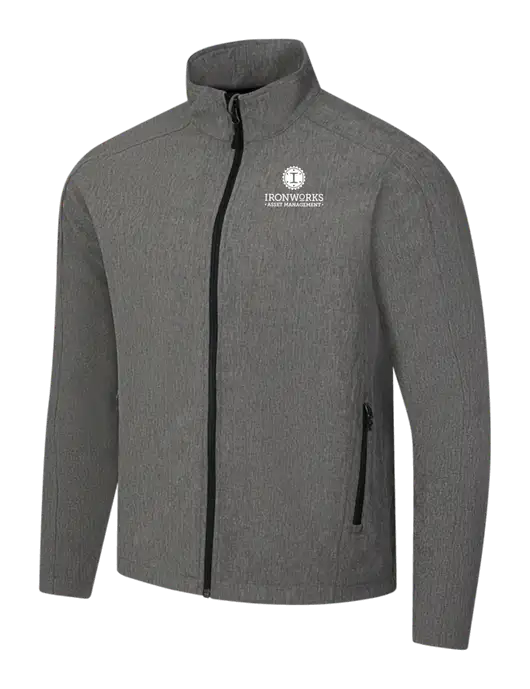 Medium Grey Heather Core Soft Shell Jacket w/Ironworks Asset Mgmt Logo