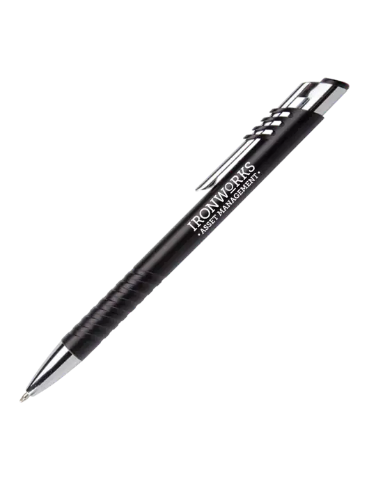 Schirhart Black Pen - Black Ink w/Ironworks Asset Mgmt Logo