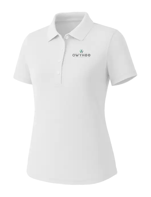 Callaway Womens Core Bright White Performance Polo w/The Owyhee Logo