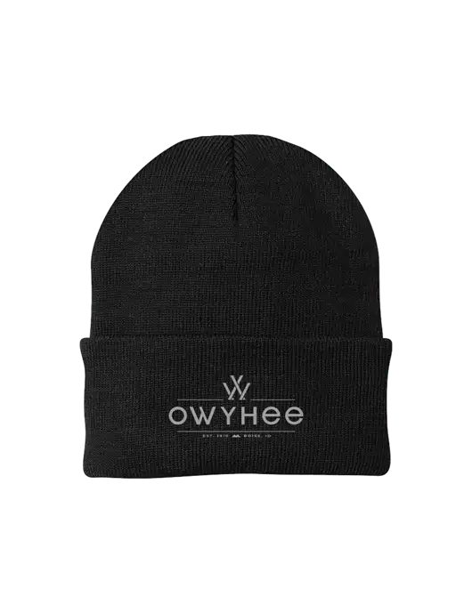 Black Knit Cap w/The Owyhee Logo