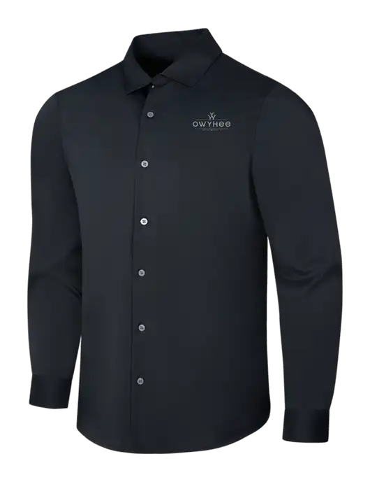 Black City Stretch Shirt w/The Owyhee Logo