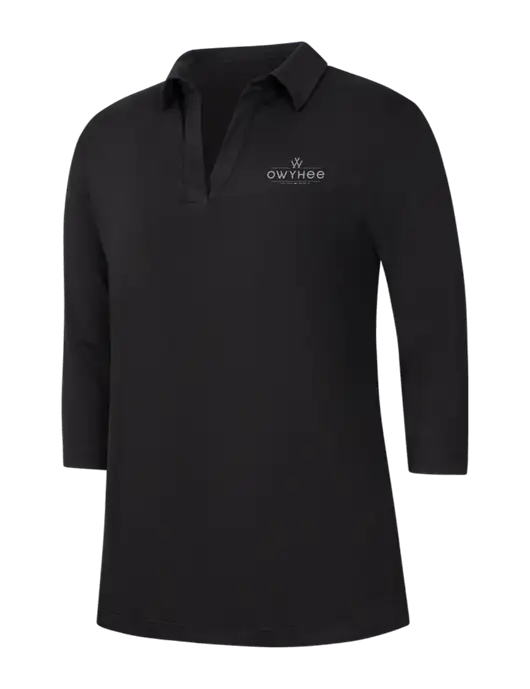 Womens Black Luxe Knit Tunic w/The Owyhee Logo