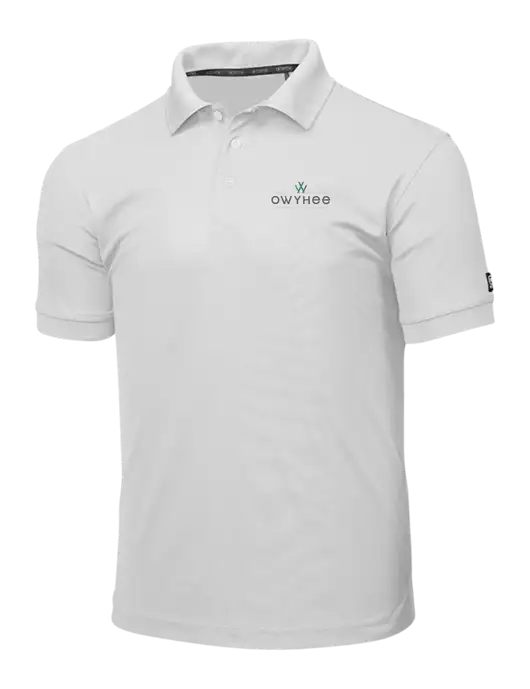 OGIO Bright White Caliber 2.0 Polo w/The Owyhee Logo