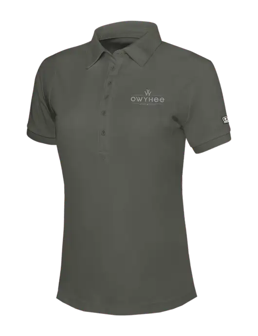 OGIO Womens Medium Grey Jewel Polo w/The Owyhee Logo