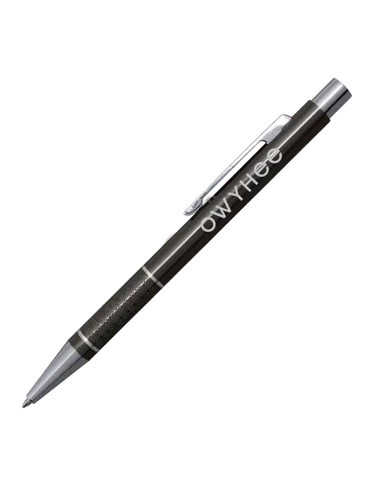 St George Gunmetal Pen - Blue Ink w/The Owyhee Logo