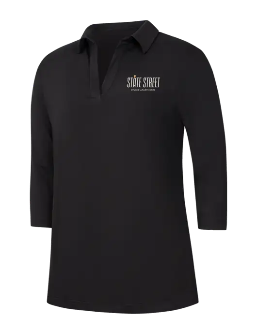 Womens Black Luxe Knit Tunic w/State Street Studio Apts Logo