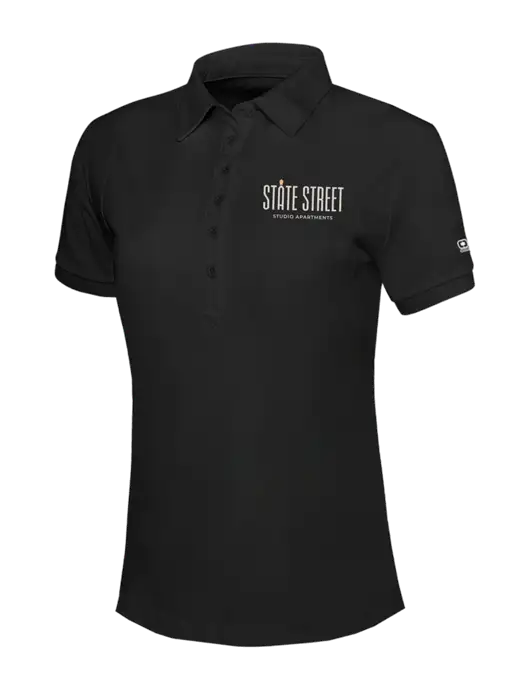 OGIO Womens Blacktop Jewel Polo w/State Street Studio Apts Logo