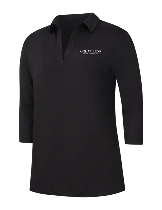 Womens Black Luxe Knit Tunic w/Great Legs Wine + Spirits Logo