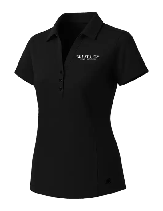 OGIO Womens Blacktop ONYX Polo w/Great Legs Wine + Spirits Logo
