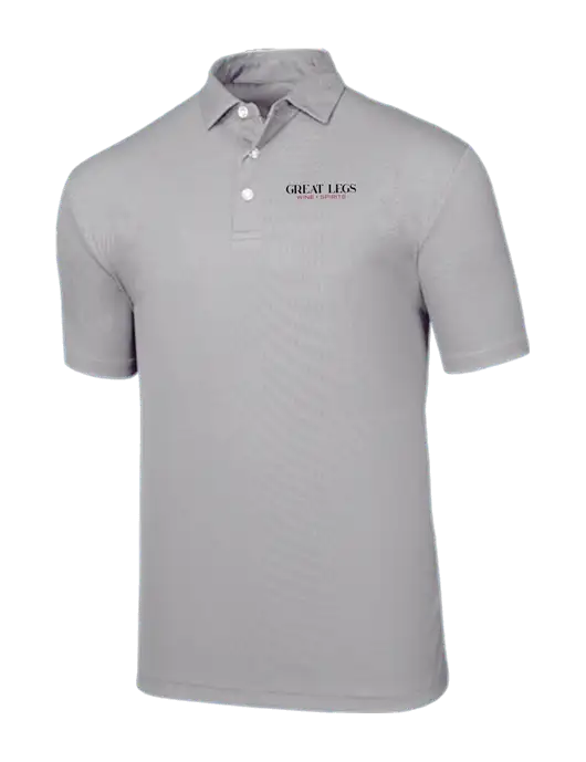 Callaway Birdseye Light Grey Polo w/Great Legs Wine + Spirits Logo