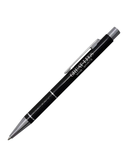 St George Black Pen - Blue Ink w/Great Legs Wine + Spirits Logo