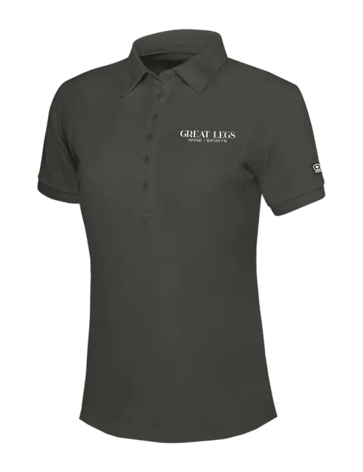 OGIO Womens Dark Grey Jewel Polo w/Great Legs Wine + Spirits Logo