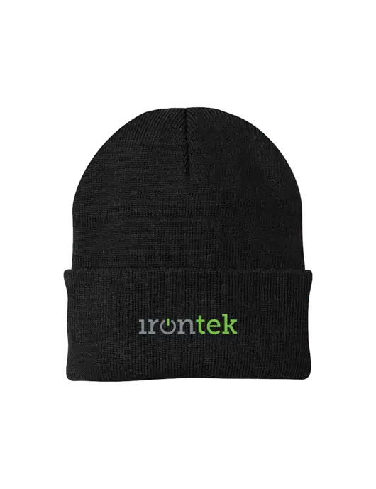 Black Knit Cap w/Irontek Logo