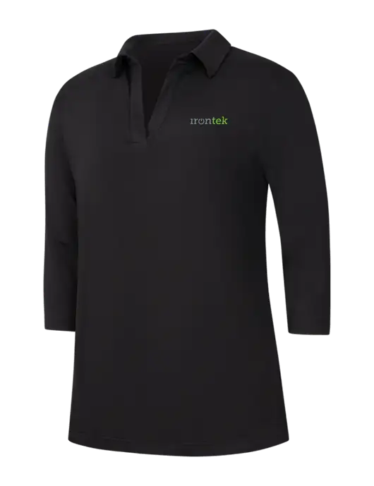 Womens Black Luxe Knit Tunic w/Irontek Logo