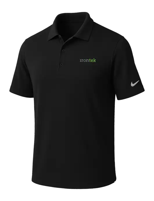 NIKE Black Dri-Fit Micro Pique Polo w/Irontek Logo