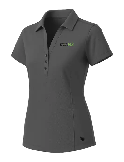 OGIO Womens Medium Grey ONYX Polo w/Irontek Logo