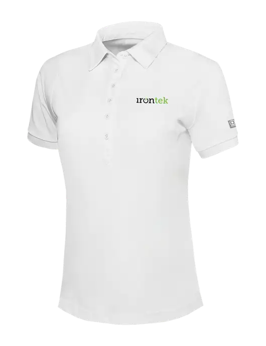 OGIO Womens Bright White Jewel Polo w/Irontek Logo
