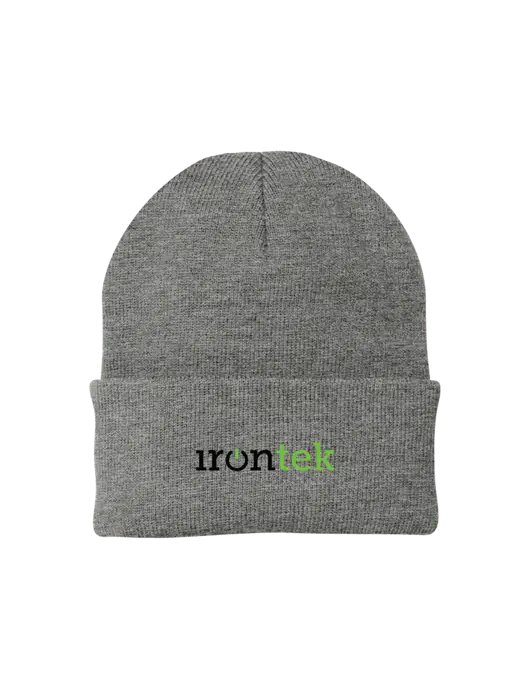 Medium Grey Heather Knit Cap w/Irontek Logo