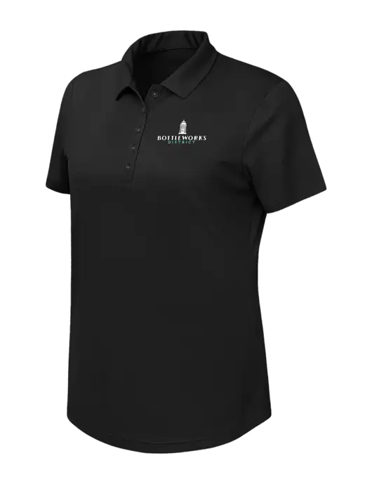 Callaway Womens Birdseye Black Polo w/Bottleworks District Logo