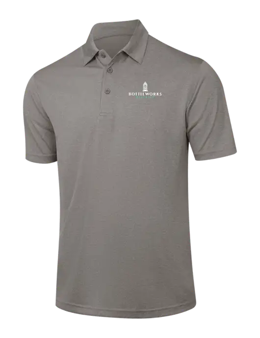 Medium Grey Heather Contender Polo w/Bottleworks District Logo