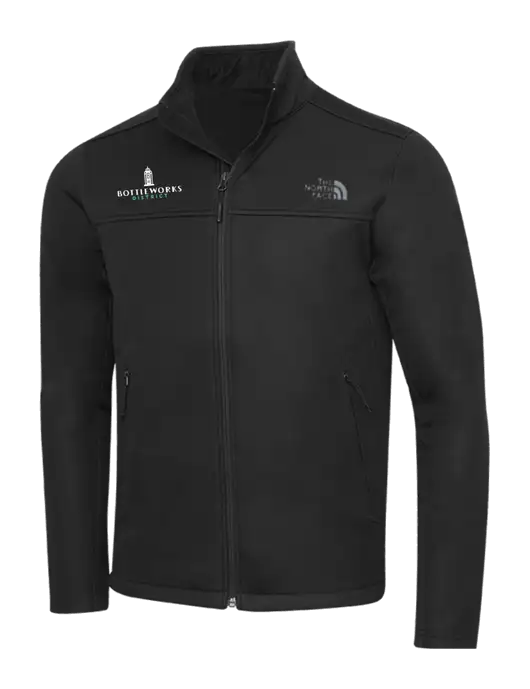 North Face Black Ridgewall Soft Shell Jacket w/Bottleworks District Logo