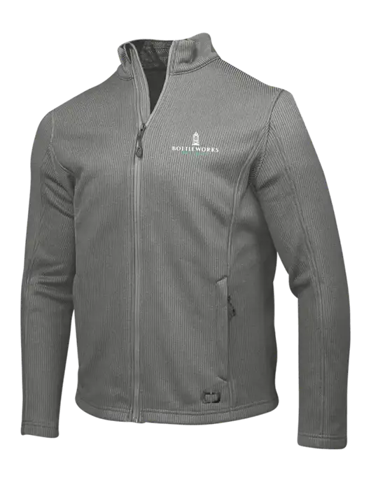 OGIO Medium Grey Grit Fleece Jacket w/Bottleworks District Logo
