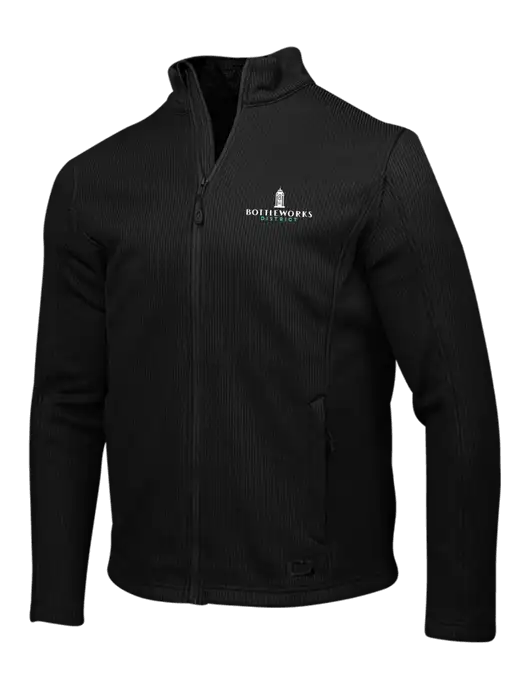 OGIO Blacktop Grit Fleece Jacket w/Bottleworks District Logo