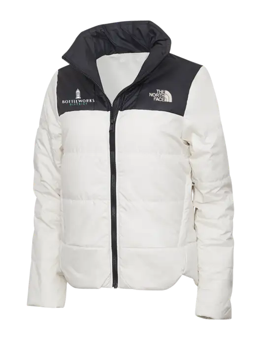 North Face Womens Vintage White Everyday Insulated Jacket w/Bottleworks District Logo