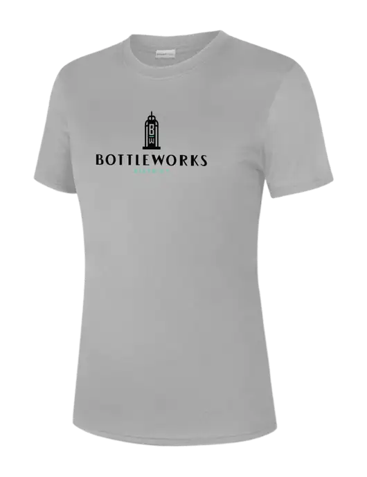  Womens Light Grey PosiCharge Competitor Tee w/Bottleworks District Logo