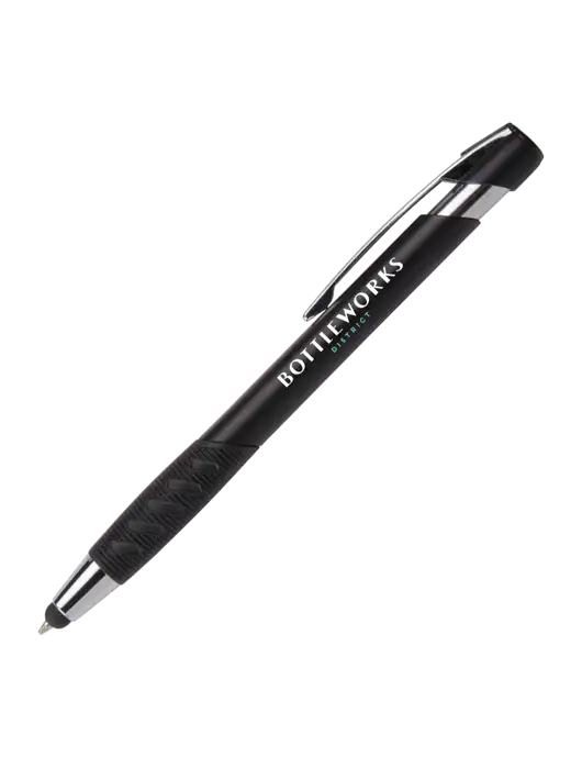 Alize Black Stylus Black Ink Pen w/Bottleworks District Logo