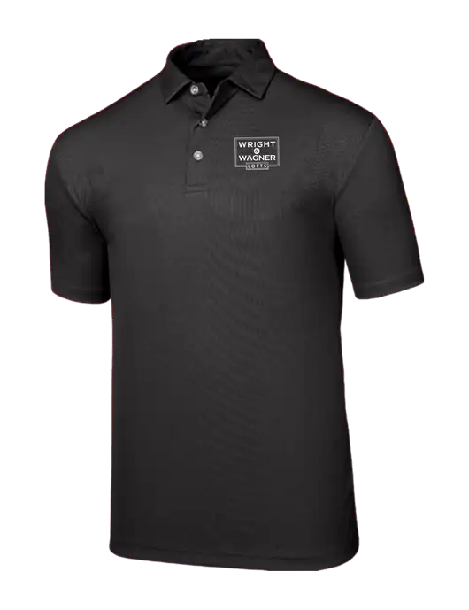 Callaway Birdseye Black Polo w/Wright & Wagner Lofts Logo
