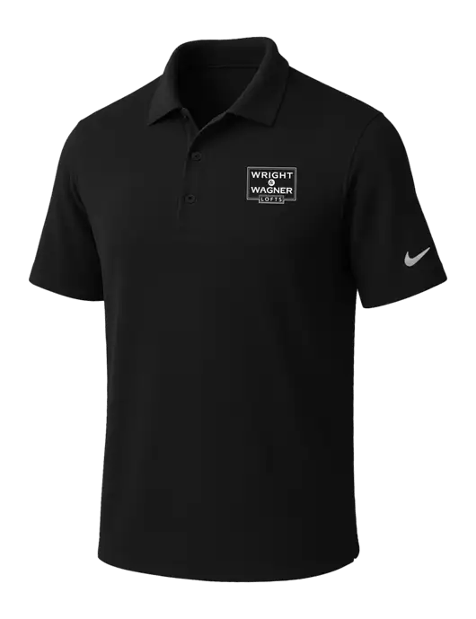 NIKE Black Dri-Fit Micro Pique Polo w/Wright & Wagner Lofts Logo