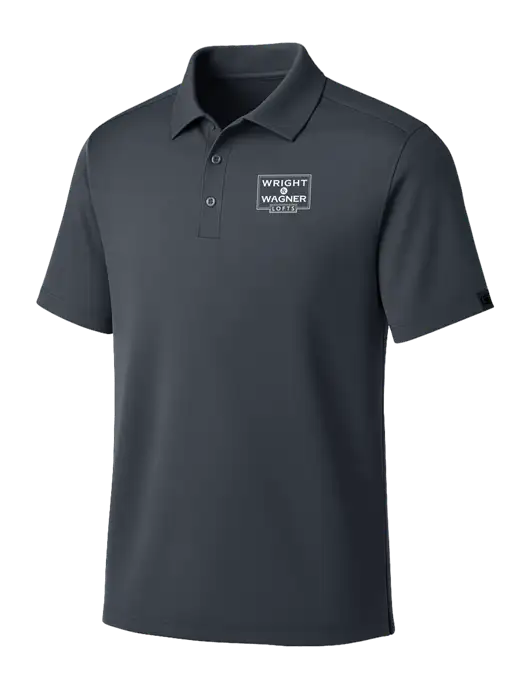 OGIO Dark Grey Framework Polo w/Wright & Wagner Lofts Logo