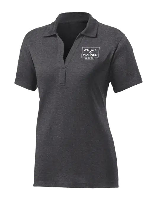 Womens Dark Grey Heather Contender Polo w/Wright & Wagner Lofts Logo