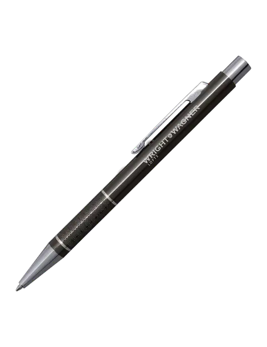 St George Gunmetal Pen - Blue Ink w/Wright & Wagner Lofts Logo