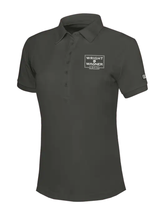 OGIO Womens Dark Grey Jewel Polo w/Wright & Wagner Lofts Logo