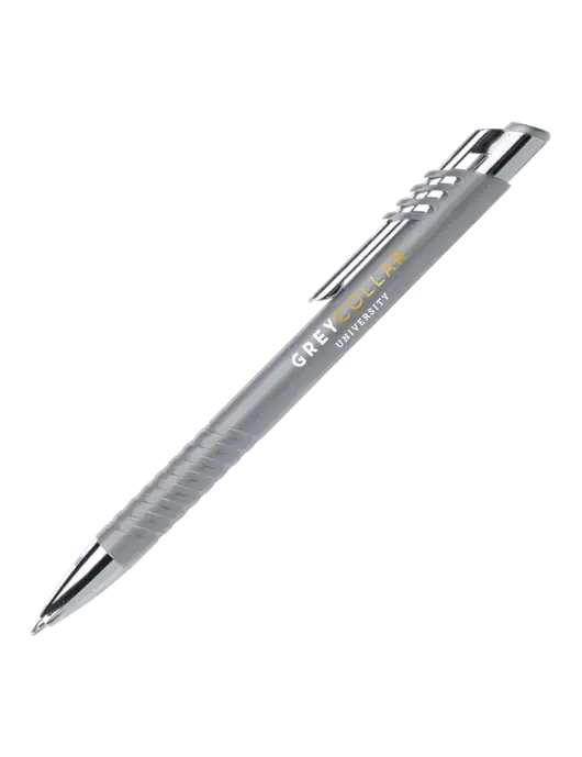 Schirhart Grey Pen - Black Ink w/Grey Collar University Logo