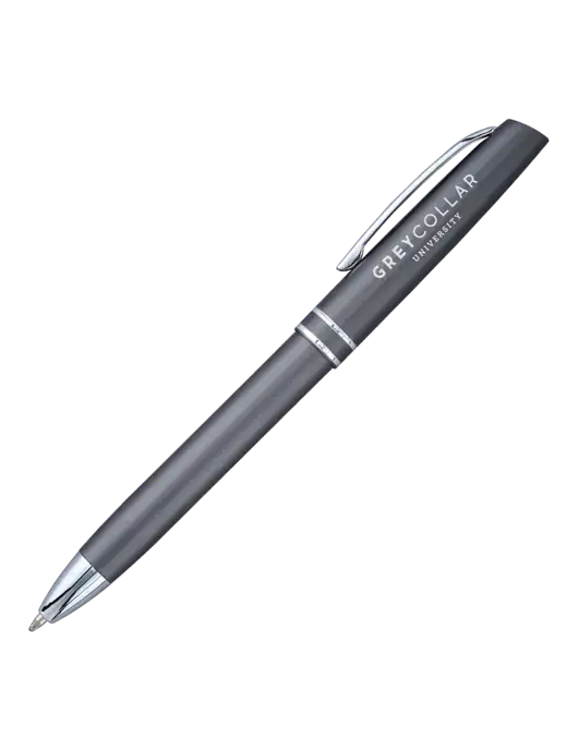 Gunmetal Anguilla Black Ink Pen w/Grey Collar University Logo