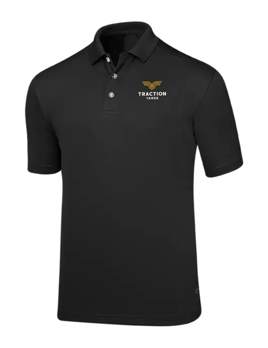 Callaway Core Black Performance Polo w/Traction Yards Logo