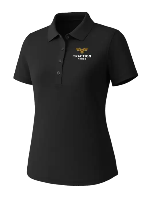 Callaway Womens Core Black Performance Polo w/Traction Yards Logo