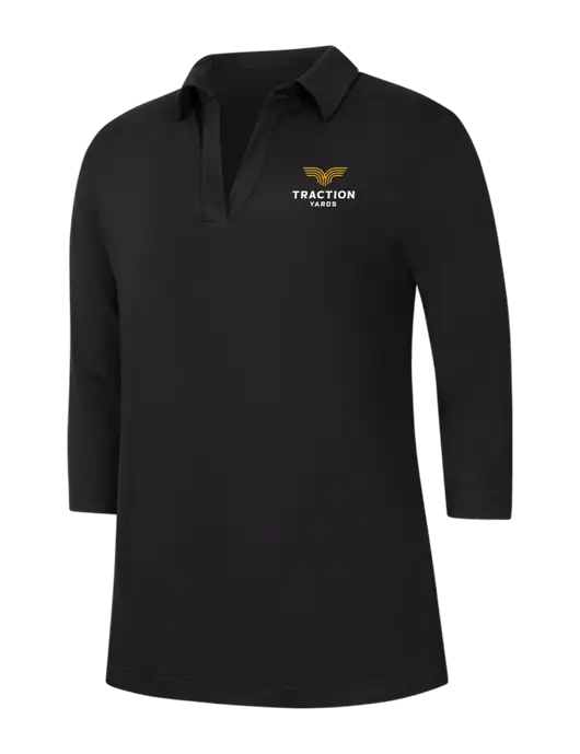 Womens Black Luxe Knit Tunic w/Traction Yards Logo