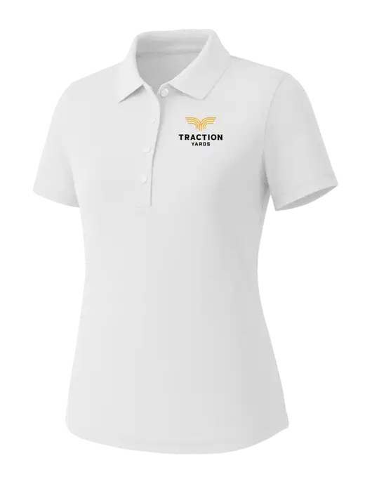 Callaway Womens Core Bright White Performance Polo w/Traction Yards Logo