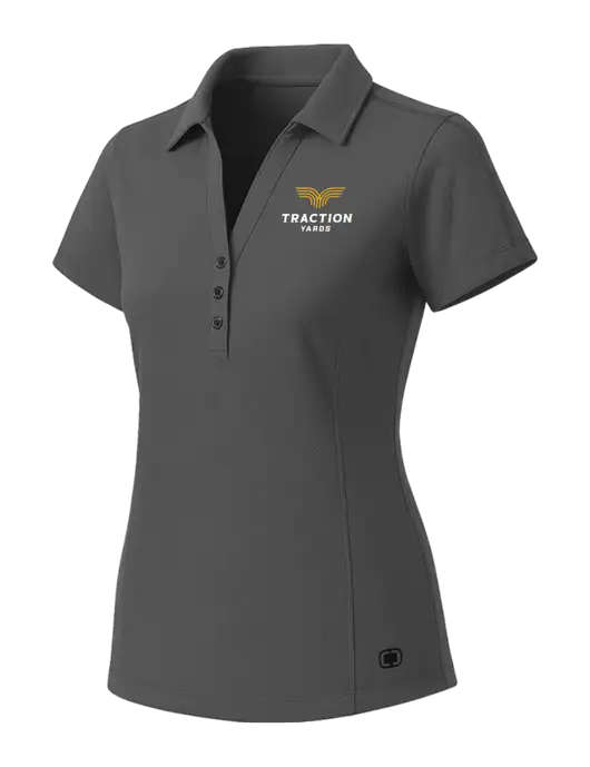 OGIO Womens Medium Grey ONYX Polo w/Traction Yards Logo