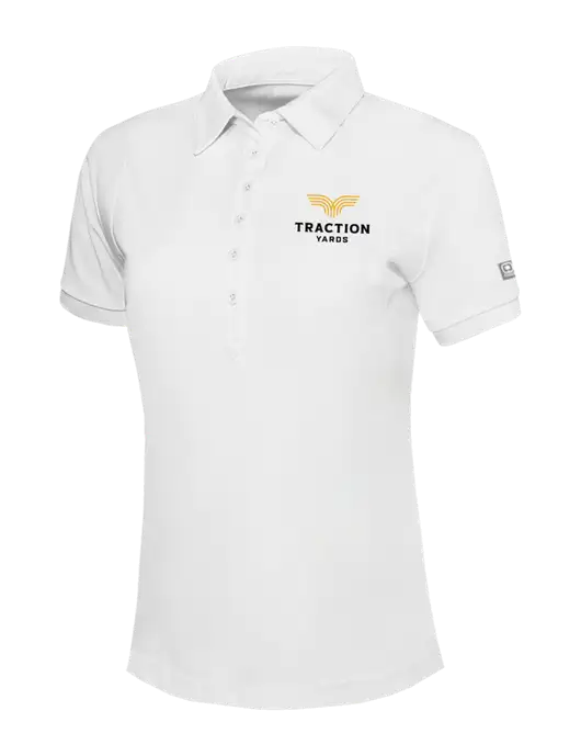 OGIO Womens Bright White Jewel Polo w/Traction Yards Logo