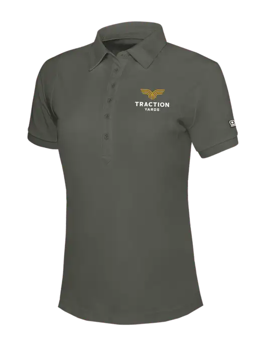 OGIO Womens Medium Grey Jewel Polo w/Traction Yards Logo