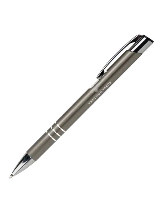 Laurent Gunmetal Pen - Black Ink w/Traction Yards Logo