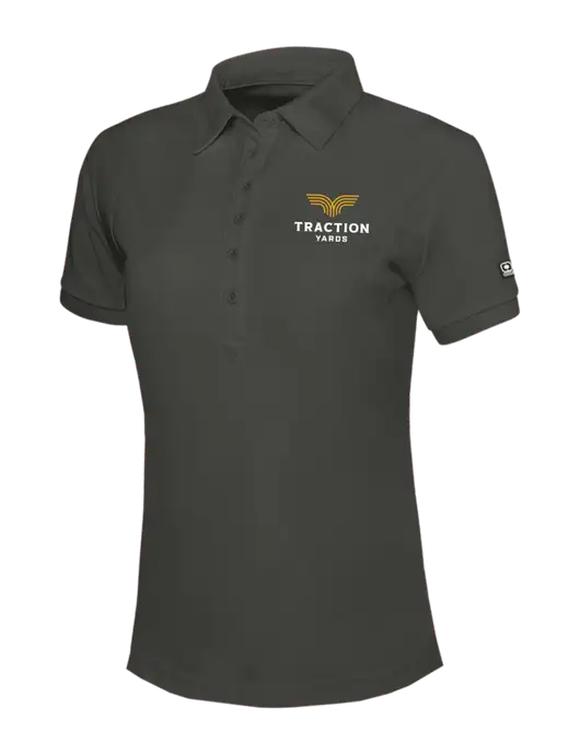 OGIO Womens Dark Grey Jewel Polo w/Traction Yards Logo
