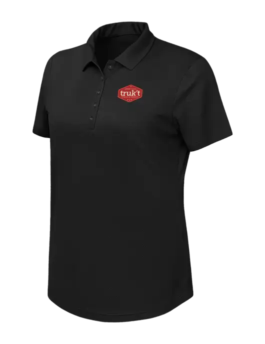 Callaway Womens Birdseye Black Polo w/Truk't Logo