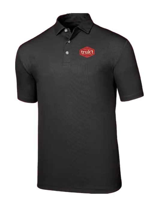 Callaway Birdseye Black Polo w/Truk't Logo