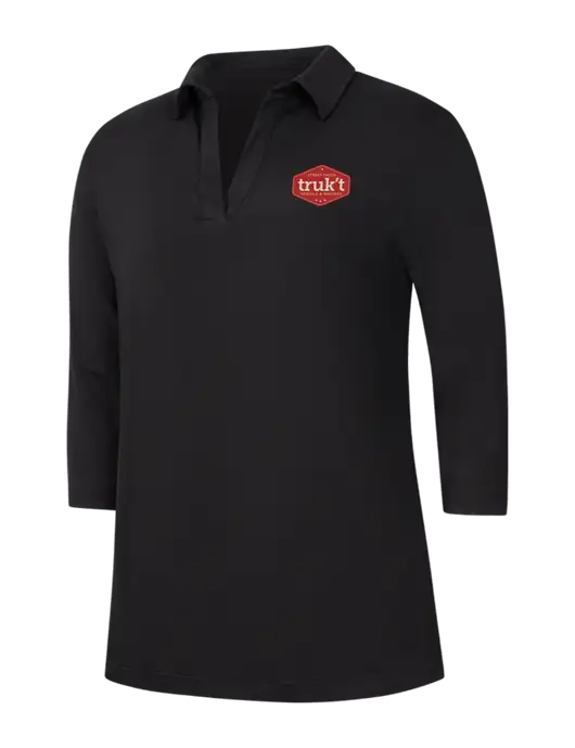 Womens Black Luxe Knit Tunic w/Truk't Logo